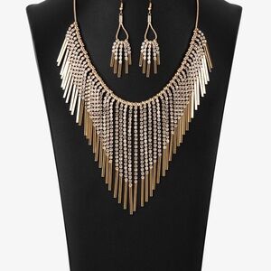 Paparazzi Gold and Silver Statement Necklace Set- costume jewelry
